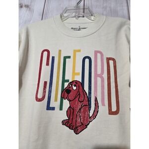Desert Dreamer Sweatshirt Womens XS White Clifford Big Red Dog Pullover Graphic